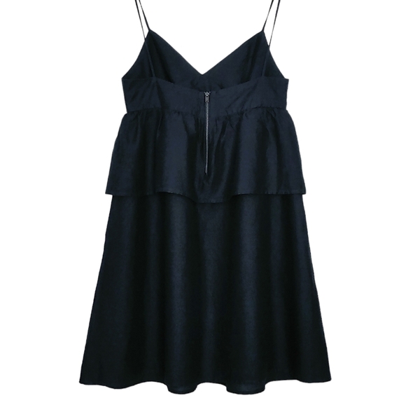 MANGO Dark denim blue color flowy summer cami mini dress - Picture 2 of 11